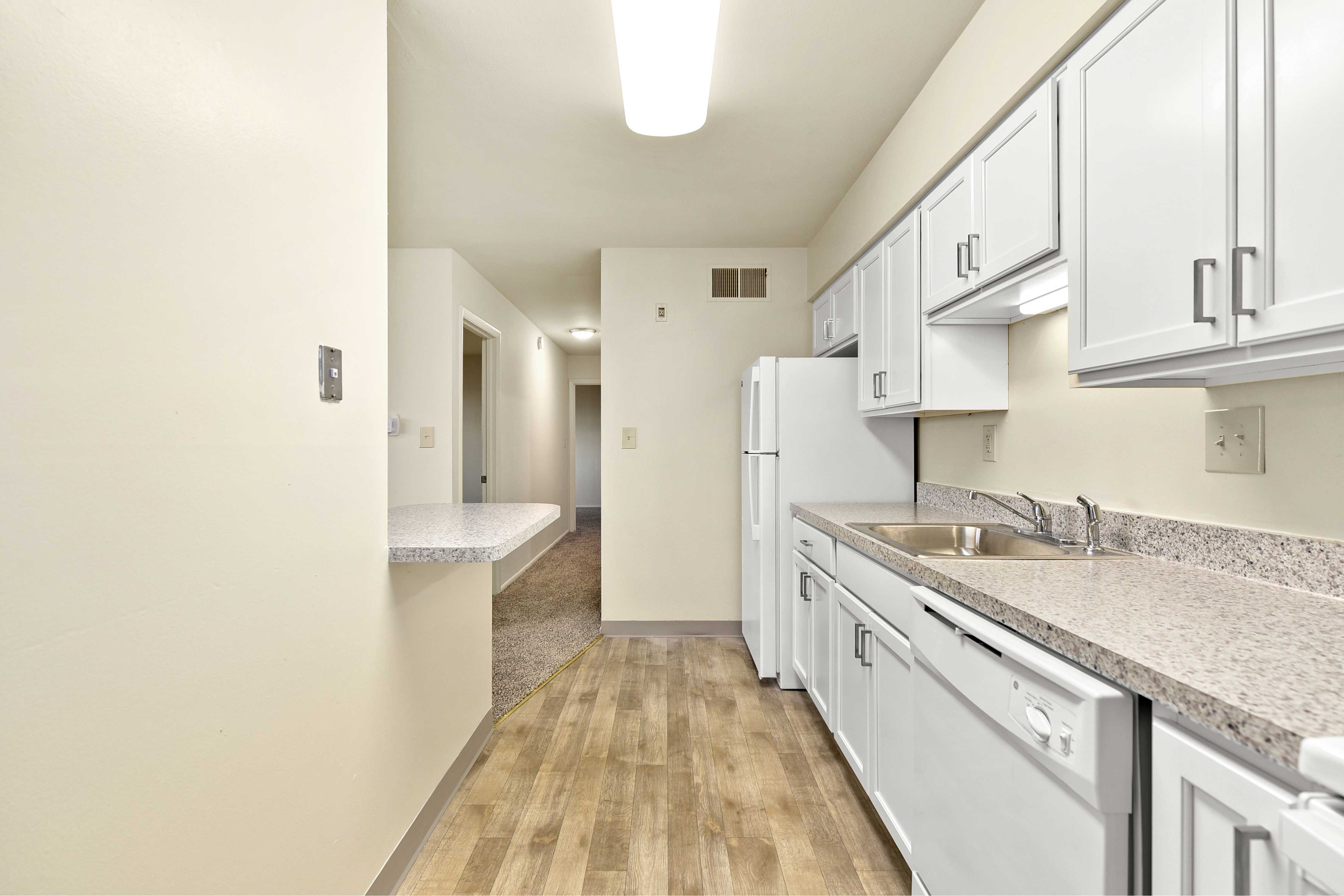 Kitchen with Hallway